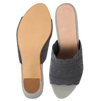 Do Bhai Grey Block Heels For Women 5
