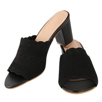 Do Bhai Black Casual Block Heels For Women 3