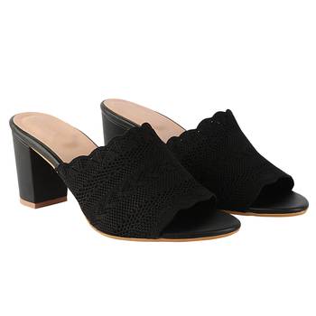 Do Bhai Black Casual Block Heels For Women 4