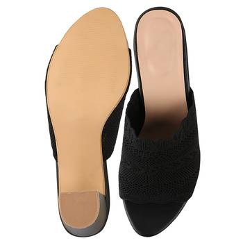 Do Bhai Black Casual Block Heels For Women 5
