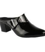 Do Bhai Black Solid Mules For Women