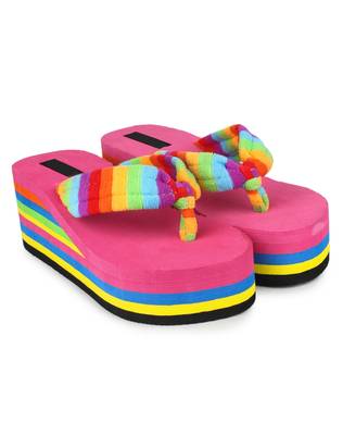 Do Bhai Pink Casual Wedges For Women 1