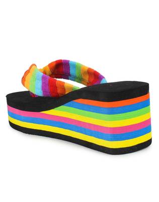 Do Bhai Black Casual Wedges For Women 2