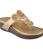 Do Bhai Copper Embellished Wedges For Women
