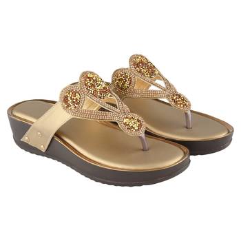 Do Bhai Copper Embellished Wedges For Women 4