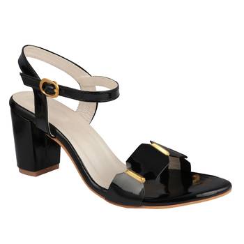 Do Bhai Black Block Heels for Women 1