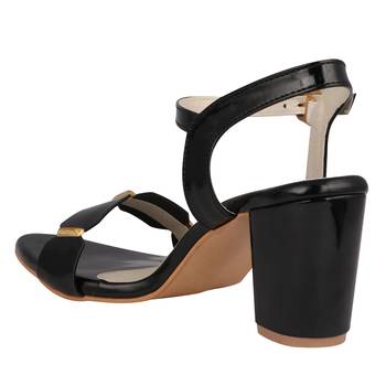 Do Bhai Black Block Heels for Women 2