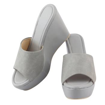 Do Bhai Grey Casual Wedges For Women 3