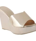Do Bhai Gold Western Embellished Wedges for Women