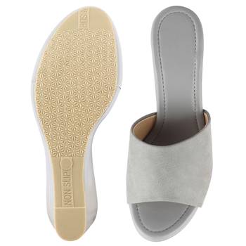Do Bhai Grey Casual Wedges For Women 5