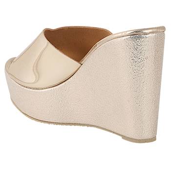 Do Bhai Gold Western Embellished Wedges for Women 2
