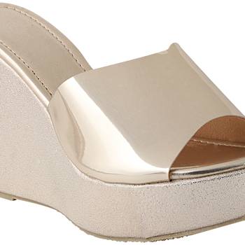 Do Bhai Gold Western Embellished Wedges for Women 4