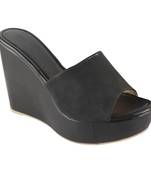 Do Bhai Black Casual Wedges For Women