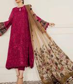 Maroon Georgette Pakistani Salwar Kameez