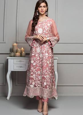 Dark Pink Georgette Pakistani Salwar Kameez 1