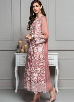 Dark Pink Georgette Pakistani Salwar Kameez 2