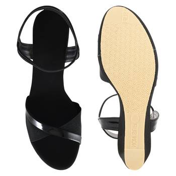 Do Bhai Black Casual Wedges for Women 5