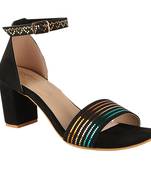 Do Bhai Black Solid Heels for Women