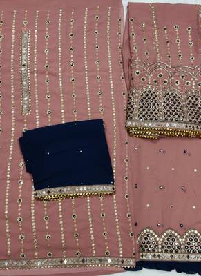 Dark Pink Georgette Pakistani Salwar Kameez 2