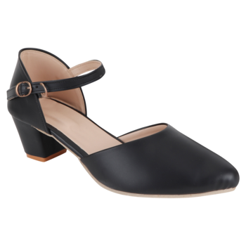 Do Bhai Black Block Heels for Women 1