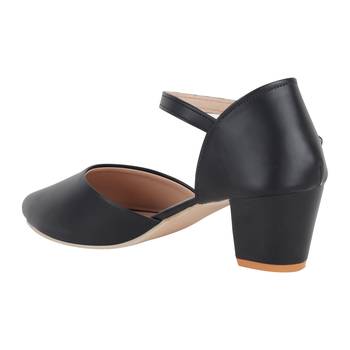 Do Bhai Black Block Heels for Women 2