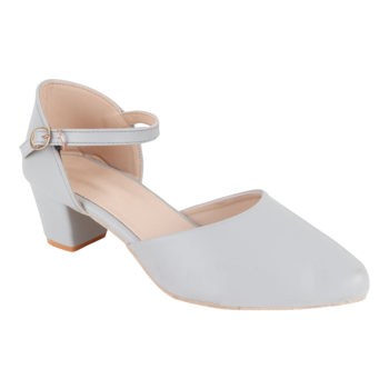 Do Bhai Grey Block Heels for Women 1