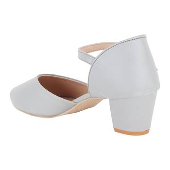 Do Bhai Grey Block Heels for Women 2