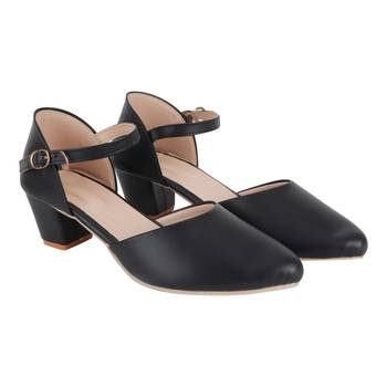 Do Bhai Black Block Heels for Women 4