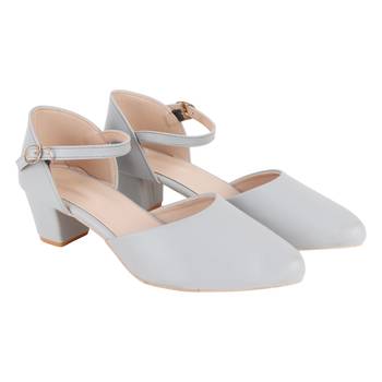 Do Bhai Grey Block Heels for Women 4