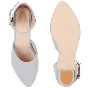 Do Bhai Grey Block Heels for Women 5