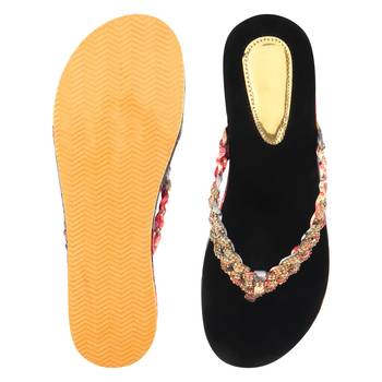 Do Bhai Red Flatform Heels for Women 4