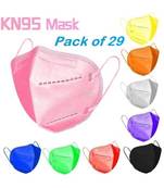 (Pack of 29) KN95 Virus Protective Reusable Multicolor Face Masks