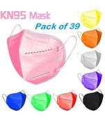 (Pack of 39) KN95 Virus Protective Reusable Multicolor Face Masks