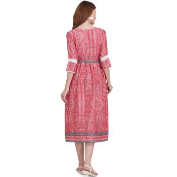 Women Printed Rayon Flared Kurta 5