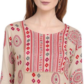 Women Rayon Printd Kurta And Palazzo Set  4