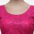Women's Embroidered Pink Net Blouse With Round Neck