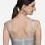 Women's Sequences Silver Silk Blouse With V Neck