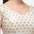 Women's Jacquard Off White Blouse With V Neck