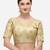 Women's Jacquard Beige Blouse With Round Neck