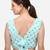 Women's Sequence Work Blue Velvet Blouse With V Neck