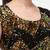 Women's Embroidered & Sequence Work Black Velvet Blouse With Round Neck