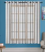 A White Printed Polyester Net Sheer Window Curtain