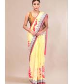 Mysore silk Yellow Zari Woven Saree