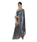 Lehariya Saree With Embellished Gotta Patti Lace And Golden Border Lace For Women