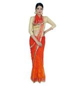 Lehariya Saree With Embellished Gotta Patti Lace And Golden Border Lace For Women