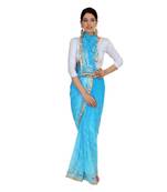 Lehariya Saree With Embellished Gotta Patti Lace And Golden Border Lace For Women