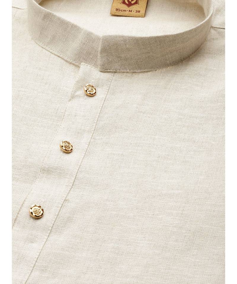 Blue cotton Jacket Kurta Churidar Set