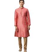 pink silk Kurta Churidar Set
