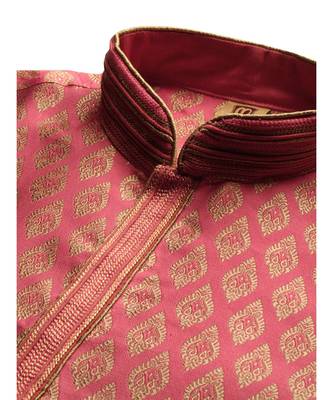 pink silk Kurta Churidar Set 2