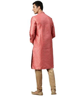 pink silk Kurta Churidar Set 4
